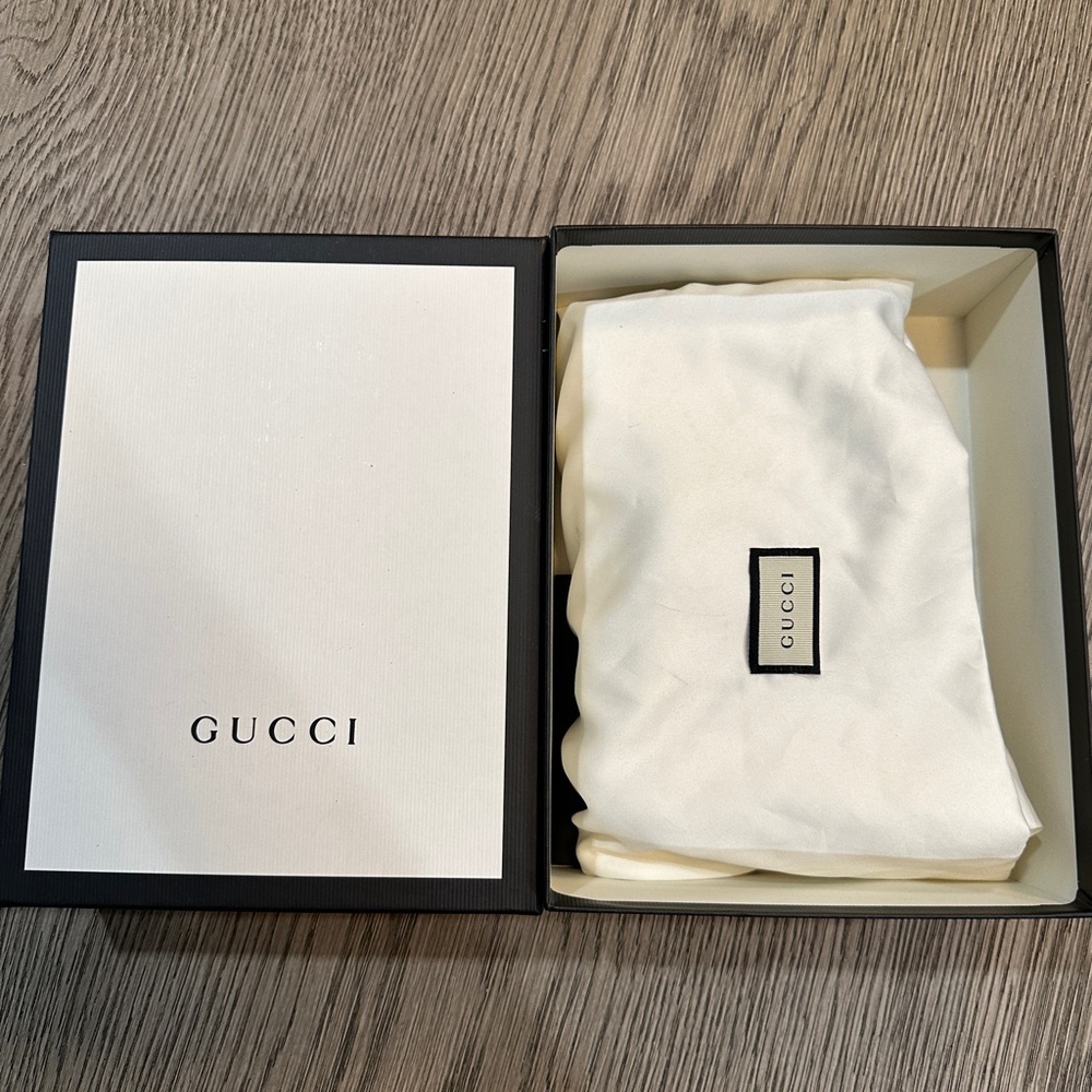 100% AUTH GUCCI Dionysus super mini textured calf leather shoulder bag black - Picture 4 of 15